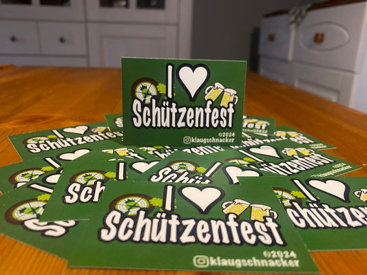 Sticker "I 💚 Schützenfest"