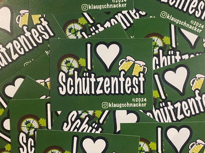 Sticker "I 💚 Schützenfest"