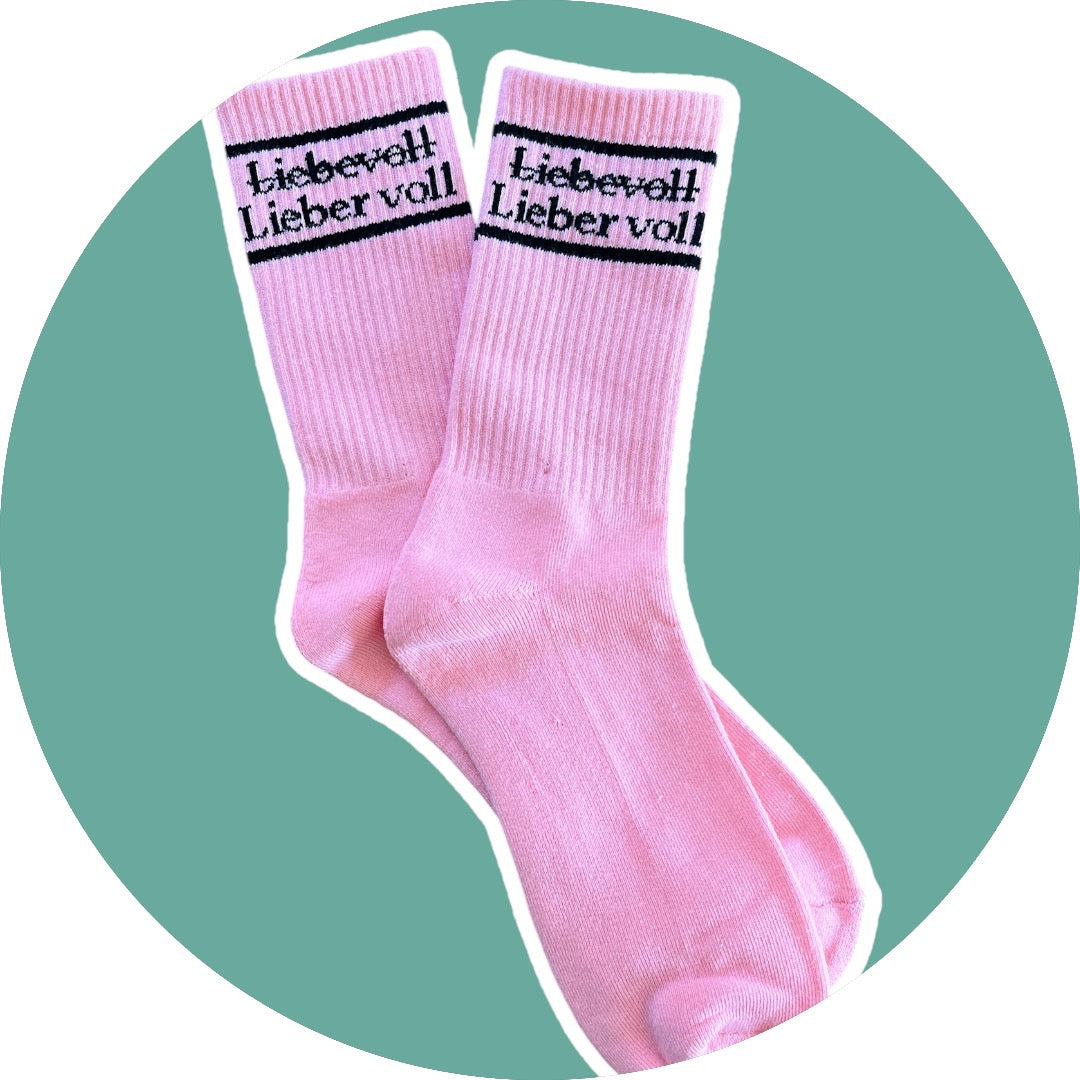 Socken "Liebevoll - Lieber voll"