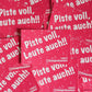 Sticker "Piste voll, Leute auch!!“