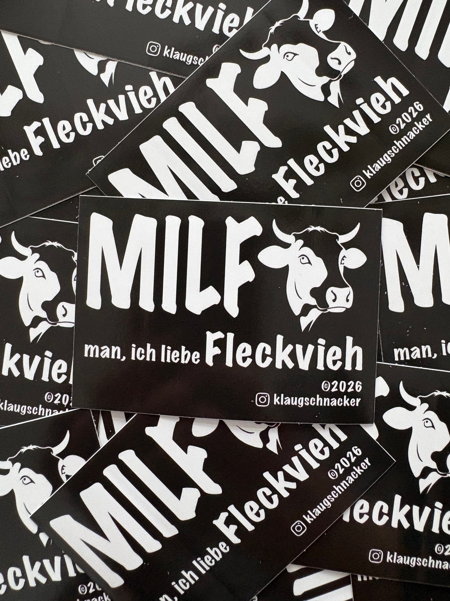 Sticker "MILF - man, ich liebe Fleckvieh"