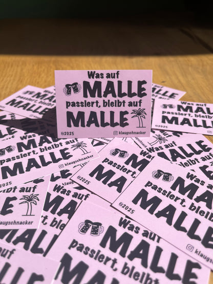 Sticker "Was auf MALLE passiert, bleibt auf MALLE"
