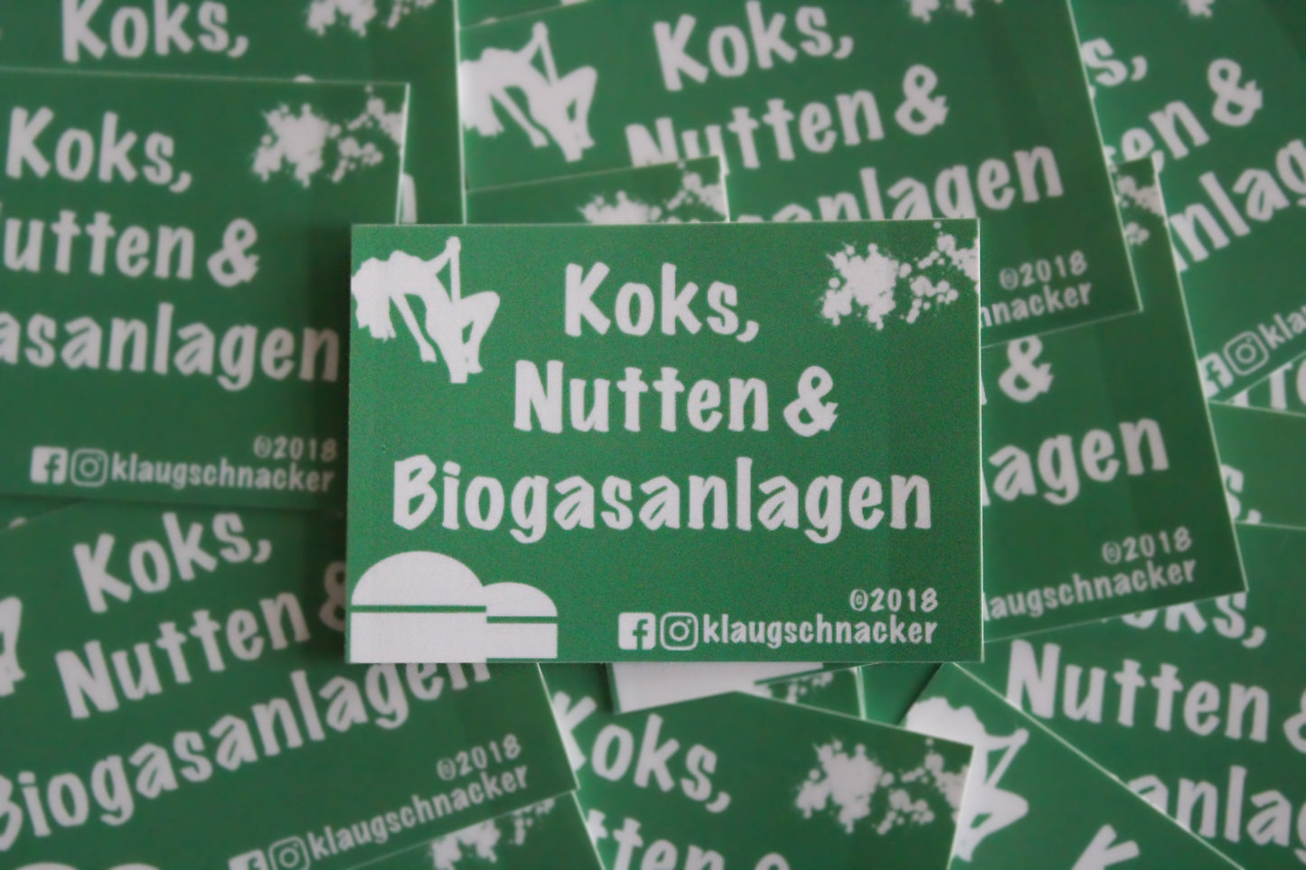 Sticker "K()ks, N*tten & Biogasanlagen"