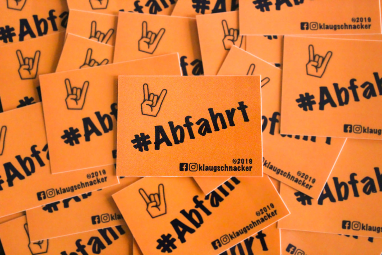 Sticker "Abfahrt"