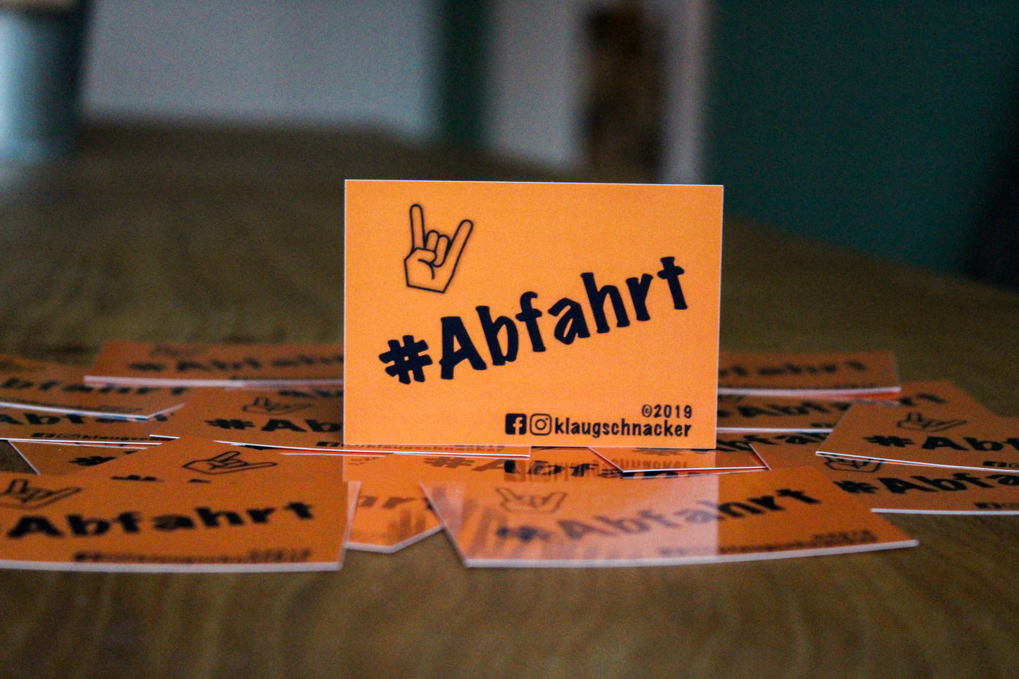 Sticker "Abfahrt"